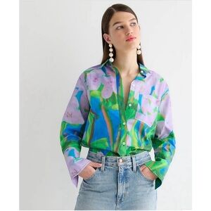 NWT J Crew button down shirt, limited rare “Nicole Wittenberg” collaboration